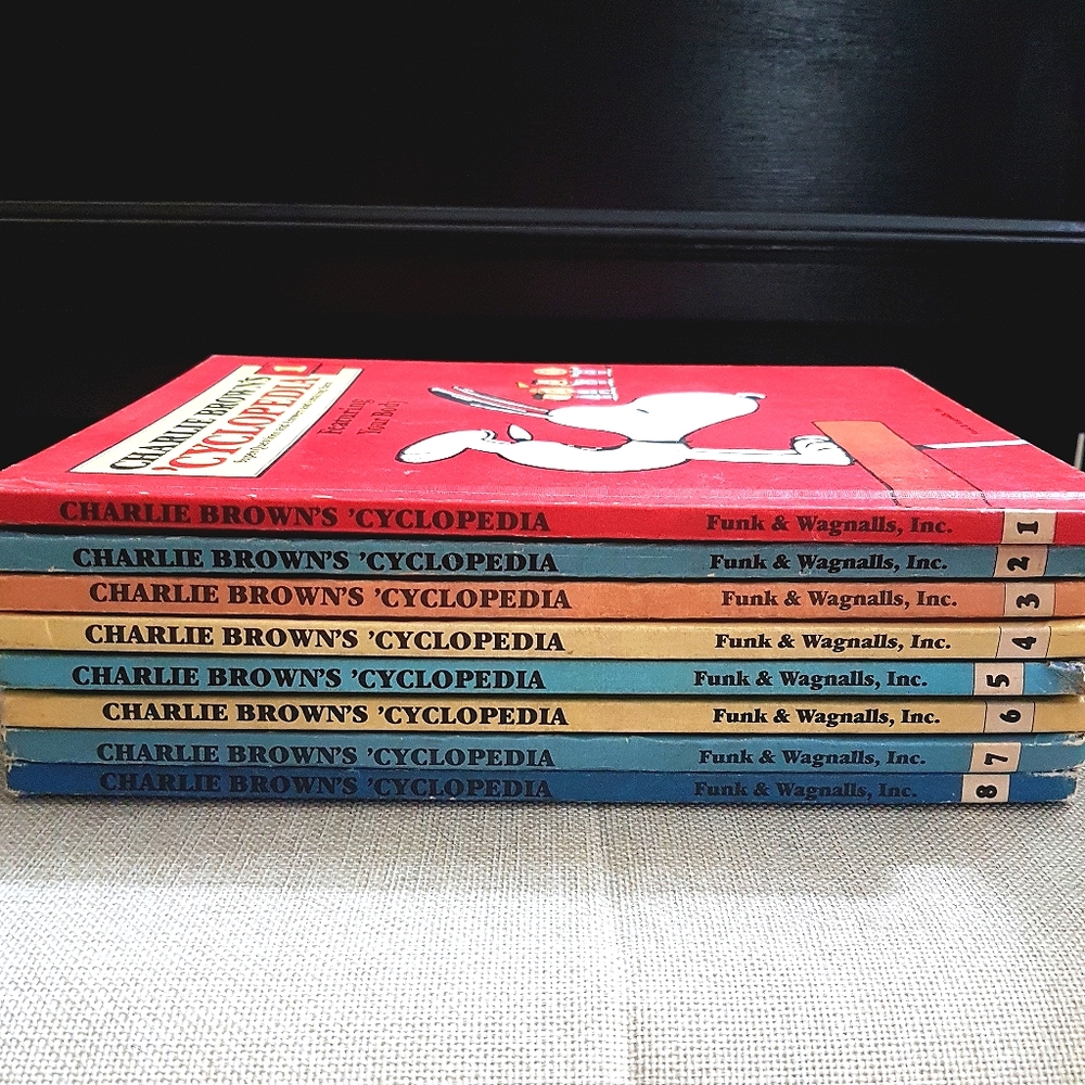 Vintage Charlie Brown's Cyclopedia, set of 8 books